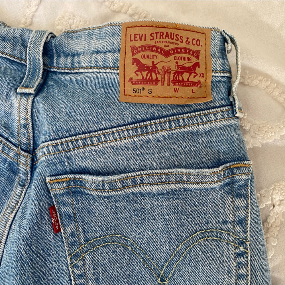 Blue Levi 501s Jeans - Picture 3 of 3